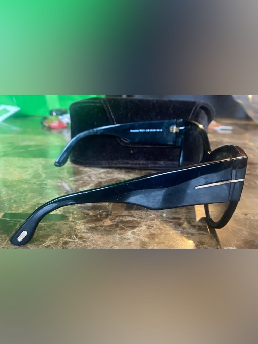 Tom Ford Anoushka TF371 01B Oversized Sunglasses Black Italy Designer - Picture 4 of 7